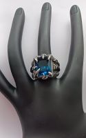 Edelstahl 316 L Ring mit blauem Kristall,Gothic,TOP QUALITÄT !! Nordrhein-Westfalen - Krefeld Vorschau