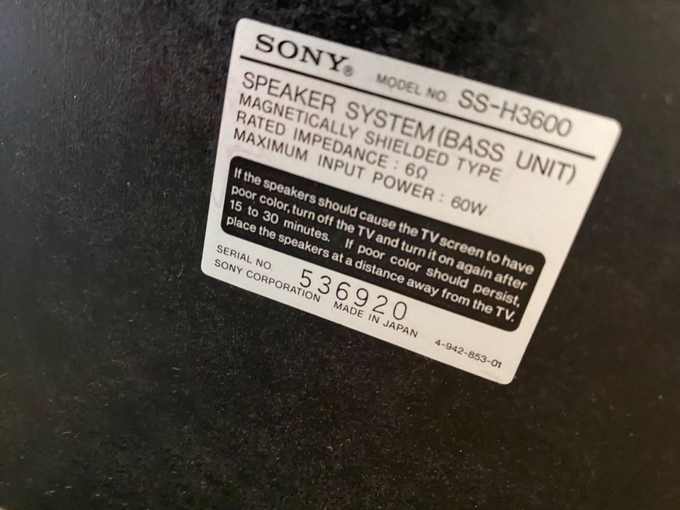 Sony Lautsprecher  SS-H3600 in Bielefeld