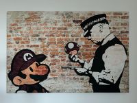 Leinwandbild Banksy "Super Mario and Cop" - 60x90cm München - Ludwigsvorstadt-Isarvorstadt Vorschau
