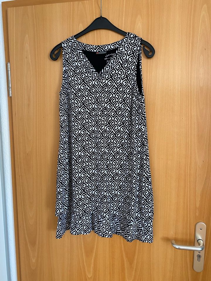 Street One Viskose Kleid Sommerkleid schwarz weiß 38 NP 79€ in Teltow