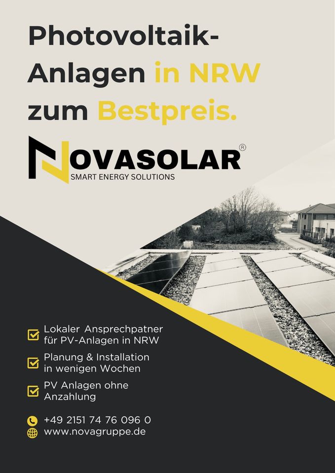 Photovoltaik Anlage SMA 10,05 kWp schlüsselfertig in Krefeld