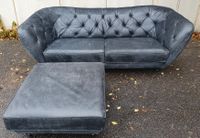 Echtleder Big Sofa / Couch BREMEN, Leder, wie Chesterfield, Blau Baden-Württemberg - Winnenden Vorschau