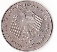 2 DM Münze 1990 F Ludwig Erhard Herzogtum Lauenburg - Schwarzenbek Vorschau