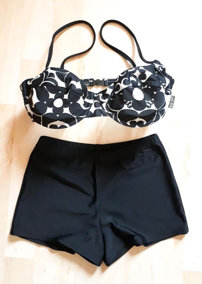 ❤ BLUE CHIPS BIKINI Gr. S-M 36/38 75B Schwarz / Weis 3 TEILE ❤ in Ilmmünster