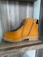 Damen Boots Stiefel Orange Rostbraun Größe 39 Neu Nordrhein-Westfalen - Kreuztal Vorschau