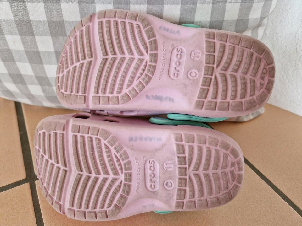 ☆ Crocs Crogs Hausschuhe Badeschuhe "Einhorn" Gr 28/29  c 10/11 ☆ in Oberderdingen