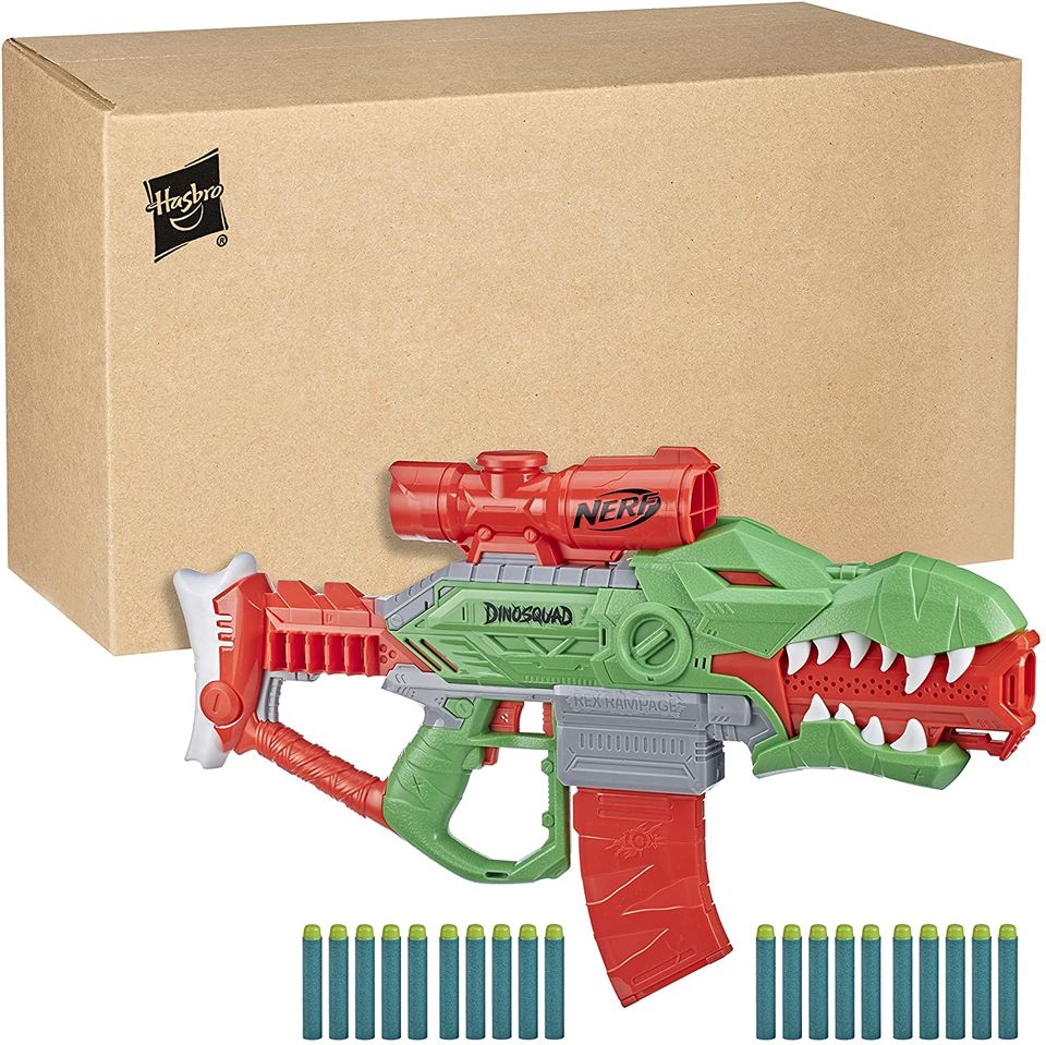 Hasbro DinoSquad Rex-Rampage motorisierter Blaster, 10-Dart Clip- in Papenburg