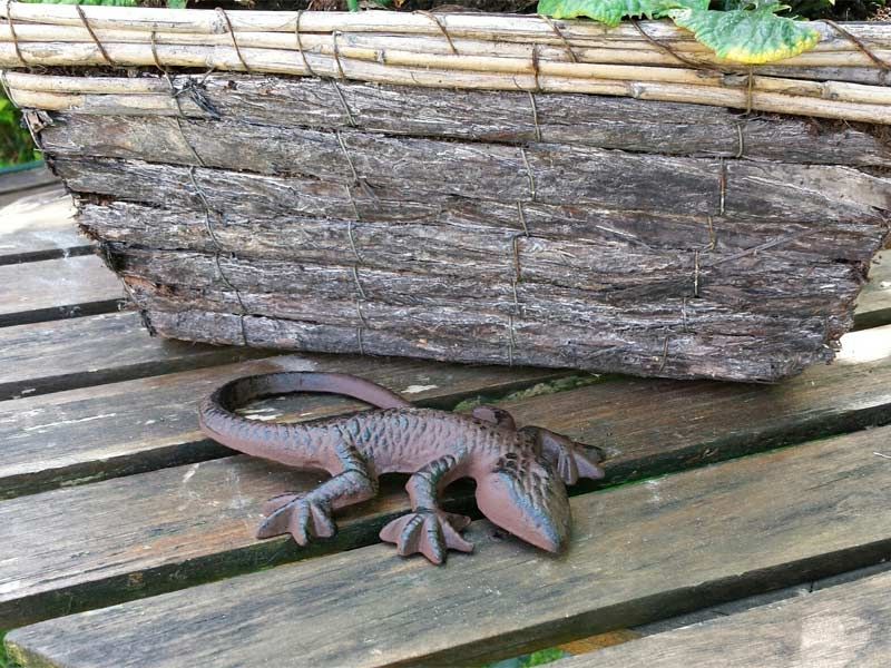 Garten-DekoFigur Gecko Eidechse Salamander Gusseisen *NEU/VERSAND in Emden