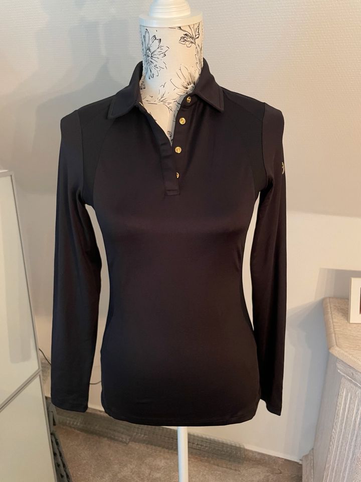 Pikeur Poloshirt Rachel, langarm Shirt schwarz Gold 34 in Dortmund