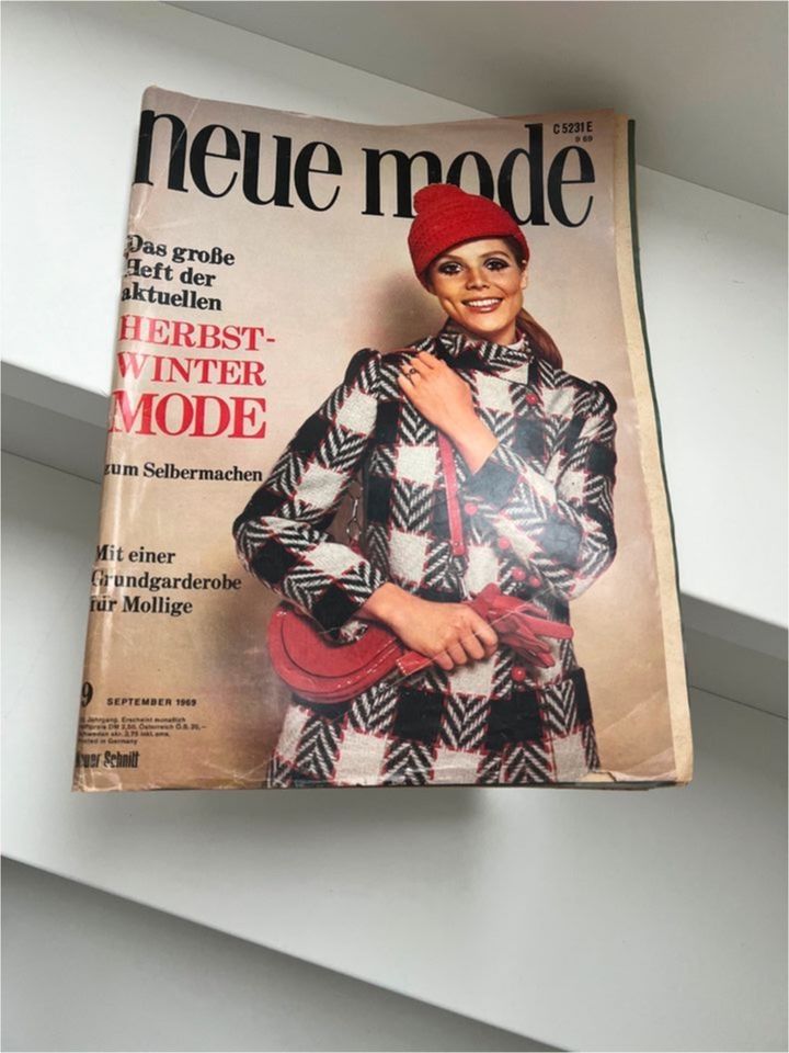 Vintage NEUE MODE Magazin mit Schnittmuster 09/1969 Bauer Verlag in Friedrichshafen