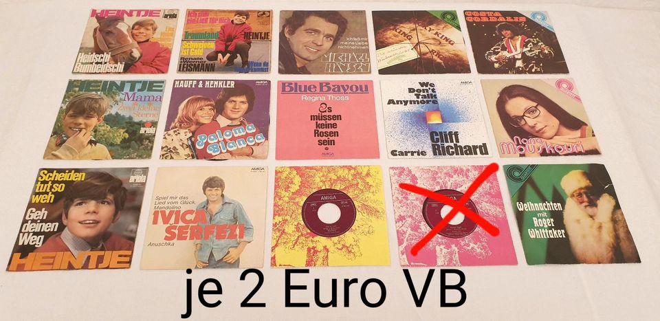 7" Schallplatten ABBA, BONEY M., SMOKIE, HEINTJE, NINA HAGEN usw. in Dresden
