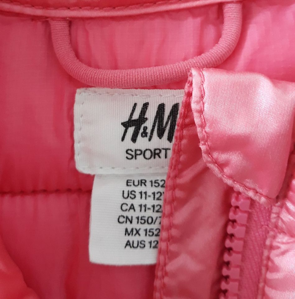 H&M Mädchen-Jacke, 152, Rosa, gut erhalten in Hamburg