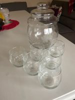 Vintage Glas Bowleset Bowleglas Deckel 6 Gläser Schliff 70er Jahr Sachsen-Anhalt - Salzwedel Vorschau