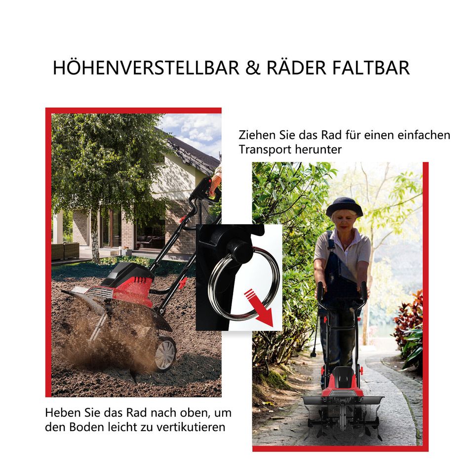 Elektro Gartenhacke Bodenhacke Bodenfräse Gartenfräse 1500 W in Weilburg