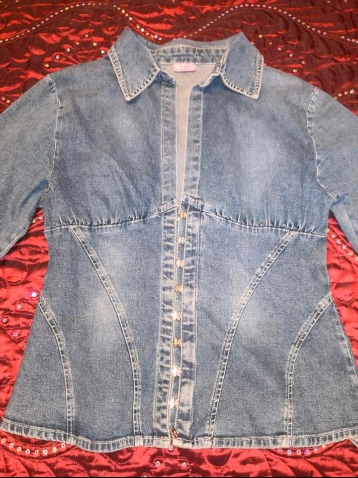 Wie neu! Jeansjacke Jeansblazer Gr. L(38-40)  Von Madonna in blau in Bonn