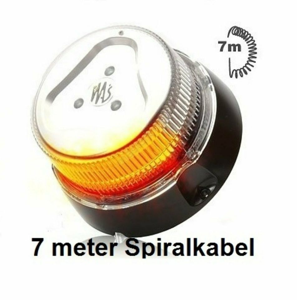 250km/h Magnet-Saugfuß LED Rundumleuchte Gelb 8 Blitzm. You Tube in Bayern  - Rednitzhembach, Nutzfahrzeugteile & Zubehör