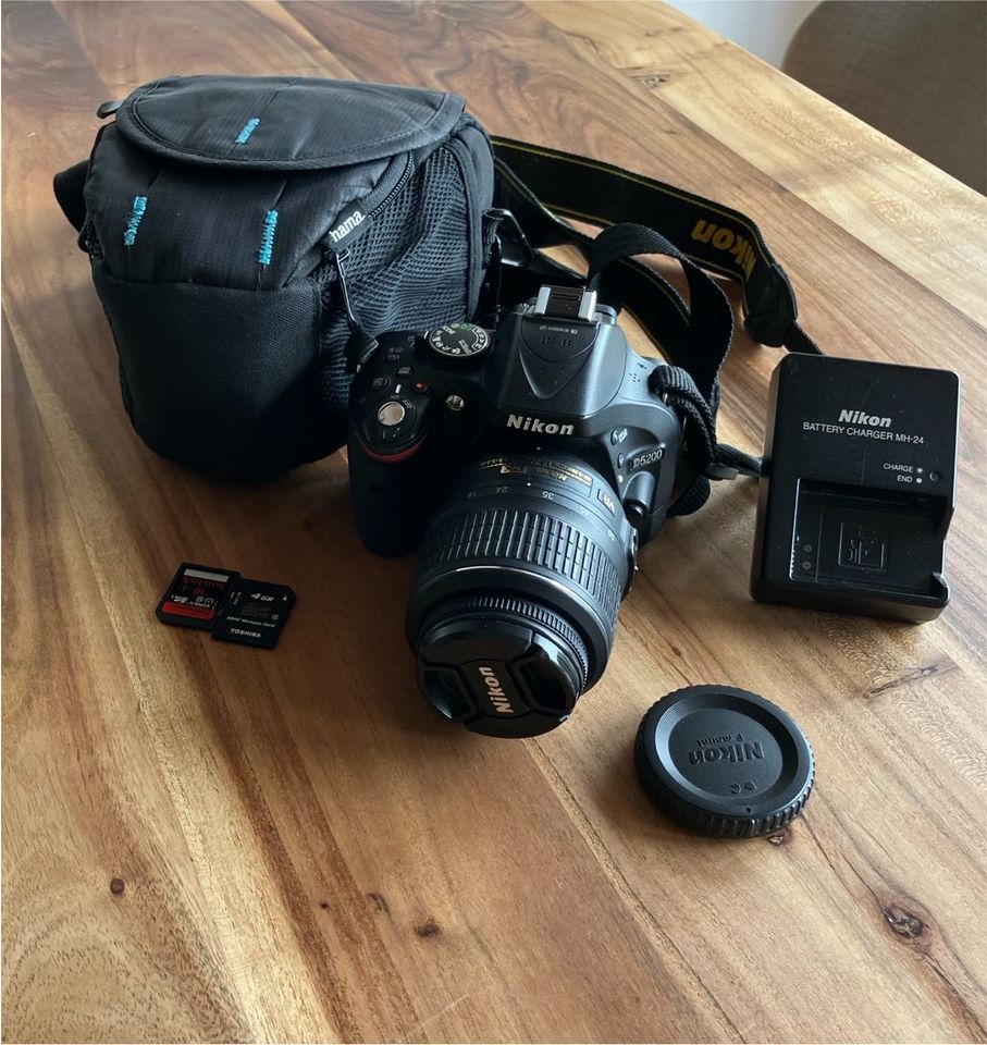 Nikon D5200 + 18-55 mm VR Objektiv, TOP Zustand in Hamburg