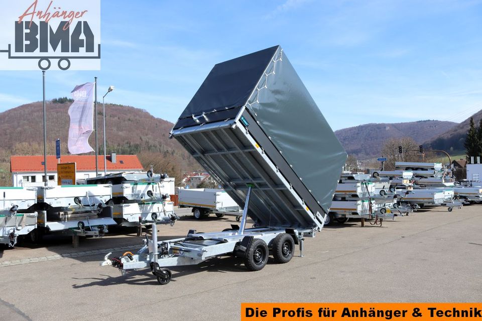 Hapert Dreiseitenkipper Anhänger Cobalt+ 335x180 3500kg E-Pu +Pla in Tannheim