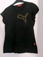Puma T-Shirt schwarz/gold mit Steinen Strass Glitzer Logo Gr. S,M Berlin - Steglitz Vorschau
