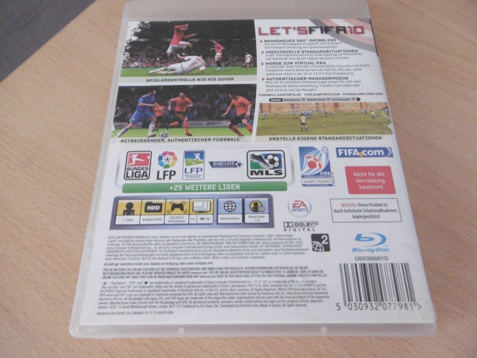 Playstation 3 PS3 FIFA 10 in Schuby