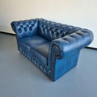 24480 Chesterfield Sofa Couch Leder Blau 1,67 m Niedersachsen - Nordhorn Vorschau