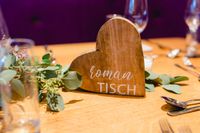 Holzherzen Massivholz Tischdeko Tischnummern Hochzeit Bayern - Berchtesgaden Vorschau