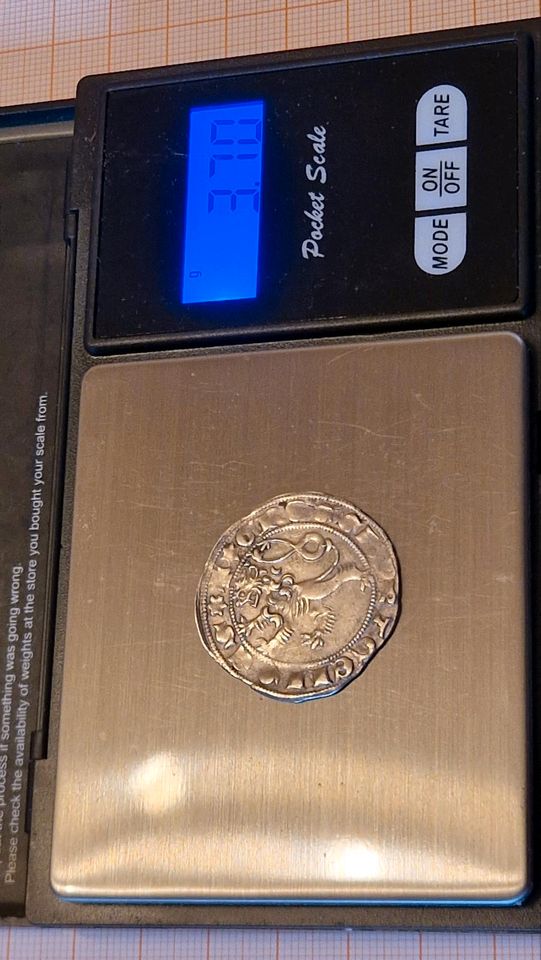 Prager Groschen von 1300 Silbermünze in Grimma