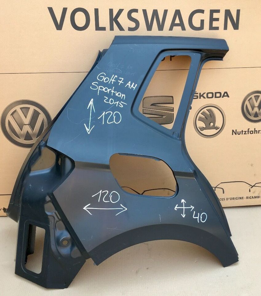 VW Golf VII Sportsvan Seitenwand Kotflügel hinten rechts Original in Chemnitz