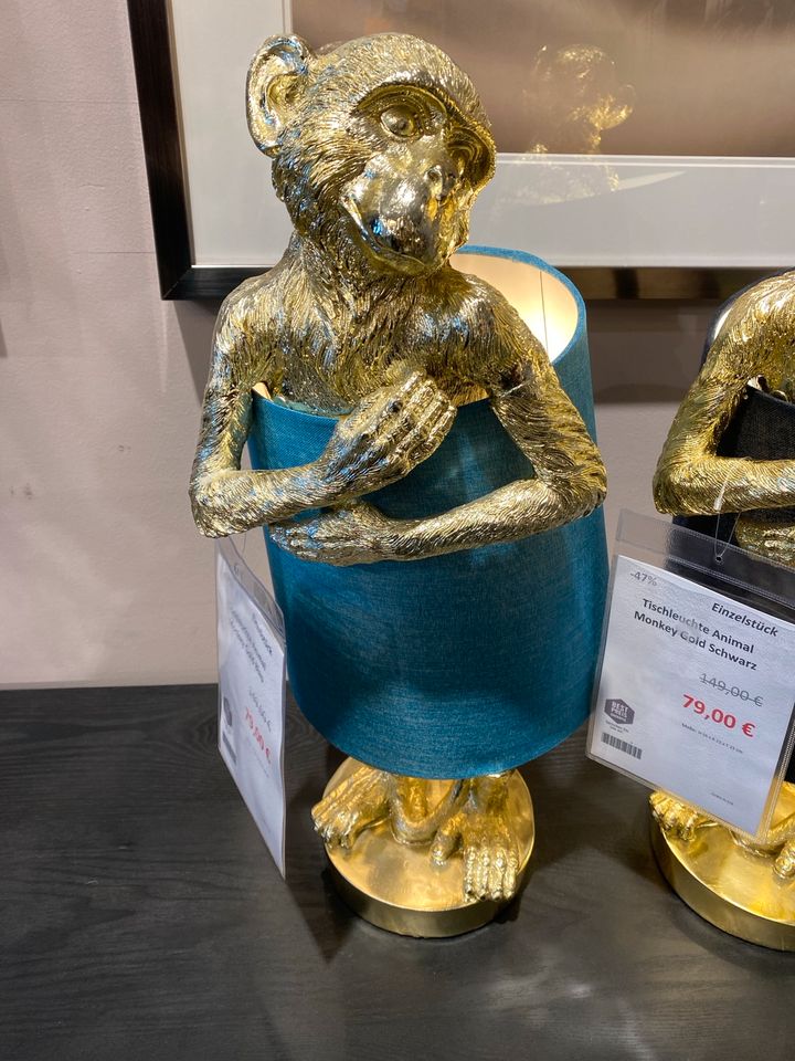 KARE Design - Tischleuchte Animal Monkey Gold Blau in Regensburg