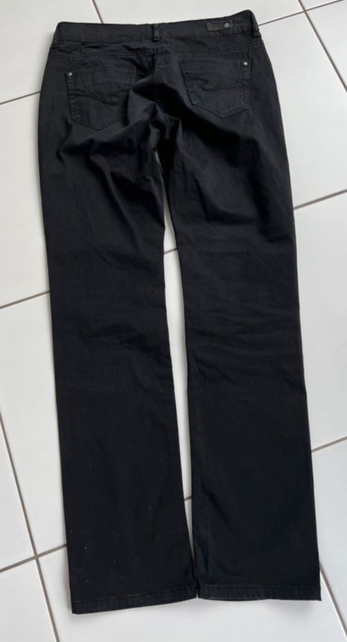 OPUS Slim Jeans EVITA Baumwoll-Mix Denim Hose Gr. 38 schwarz in Weissach