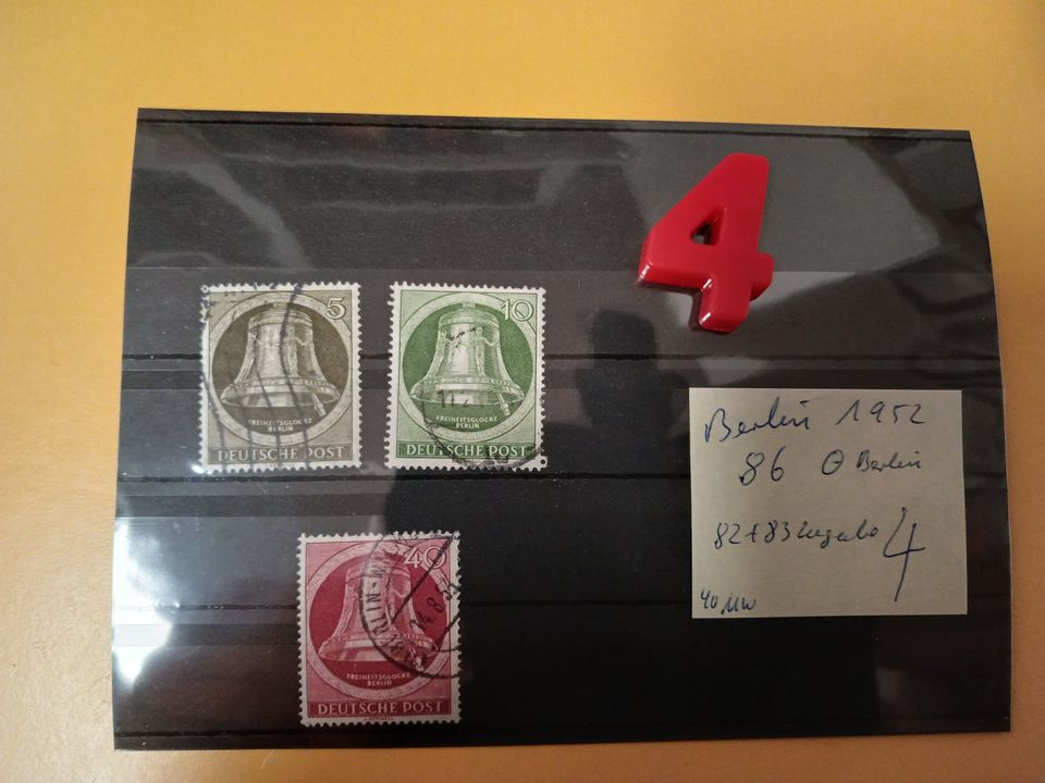 Berlin Briefmarken aus 1952 Nr. 83 +83 +86 gestempelt siehe Foto in Plaidt