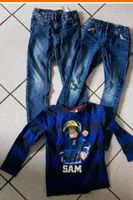 Jungen Kleidungspaket 2xJeans,Feuerwehrman Langarm T-Shirt gr.122 Nordrhein-Westfalen - Freudenberg Vorschau