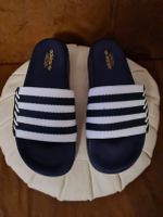 Original adidas Adiletten - NEU! - Gr. 42 - Leder-Lasche Mitte - Wedding Vorschau