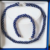 ⭐️ Armband Halskette Silber Blau Handgemacht Kette Perlen⭐️ Nürnberg (Mittelfr) - Neuröthenbach Vorschau