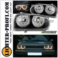 Angel Eyes Scheinwerfer schwarz für VW Golf 3 III BJ 1991 - 1997 Hessen - Calden Vorschau