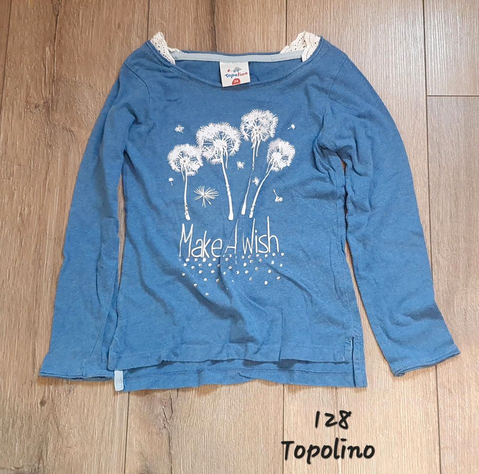 Langarmshirts Mädchen 128 Topolino blue seven in Neuschoo