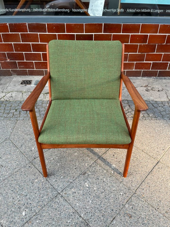 ◤ Ole Wanscher Lounge Chair pj 112 Dänisch Design Danish Teakholz Teak Vintage Stuhl 50er 60er 70er Cado France son mid Century Retro Holz massiv in Berlin