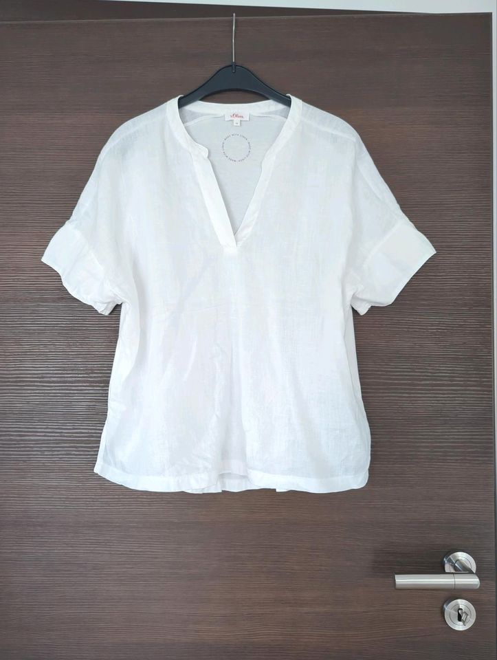 Shirt Bluse s. Oliver Gr. 44 creme weiß in Pfarrkirchen