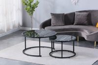 Designer Couchtisch Set mit Schwarz Matt Gestell Nordrhein-Westfalen - Paderborn Vorschau