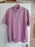 Kurzarm Hemd für Herren - Größe 41 - Pink/lila kariert Bayern - Unterdießen Vorschau