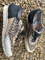 Damen Schuhe Slipper MJUS Zustand ok, Gr 38, beige schwarz Saarland - Kirkel Vorschau