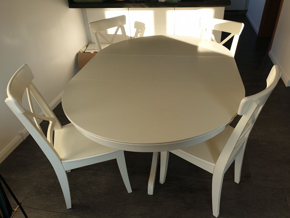 Ikea INGATORP Tisch ausziehbar + 4 INGOLF Stühle in Hagen