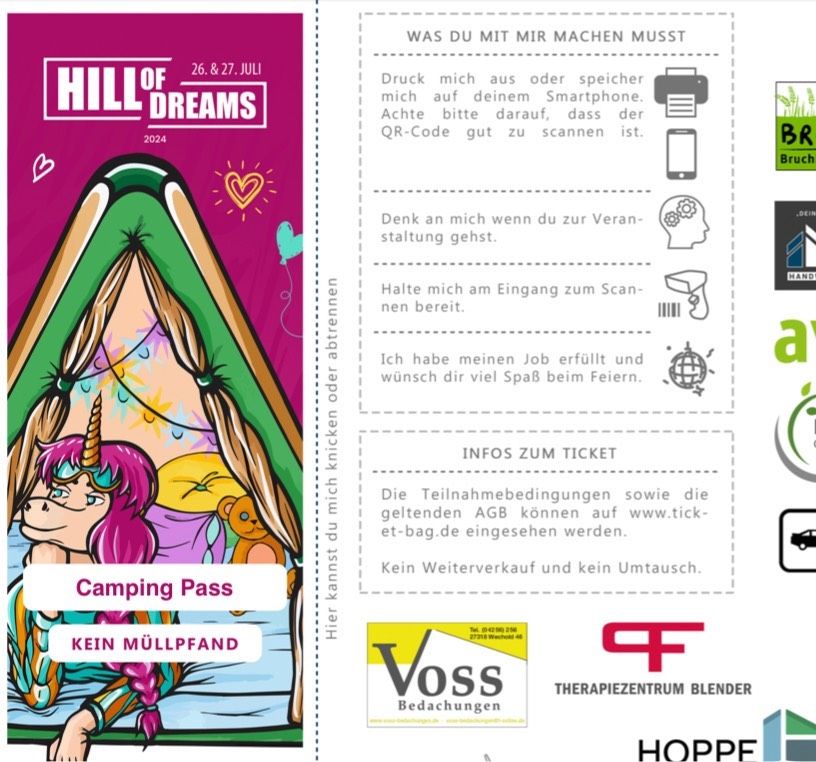 2xWochenendticket für das Hill of Dreams 2024 & 2x Camping Pass in Hagenburg