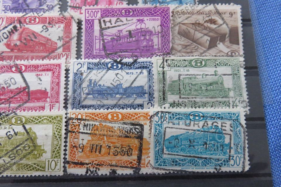 Briefmarken  Konvolut  Belgien  Bahnarbeiter in Eging am See