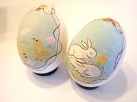 bunte Ostern Handbemalt 2 echte Ostereier Ei Handarbeit Osterdeko Nordrhein-Westfalen - Geldern Vorschau