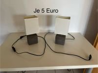Lampe Leuchte Licht Silber beige braun Nachttisch Ikea Nordrhein-Westfalen - Jüchen Vorschau