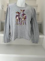 TRIUMPH Schlafshirt Hirsch Sweatshirt grau pink Pyjama Nachtwäsch Baden-Württemberg - Leonberg Vorschau