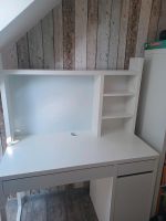 Ikea Micke Schreibtisch mit Aufsatz, weiß, neuwertig Nordrhein-Westfalen - Hamminkeln Vorschau