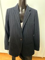 H&M Blazer Wolle blau weiß Nadelstreifen Gr 40 Armflicken Jacket Elberfeld - Elberfeld-West Vorschau