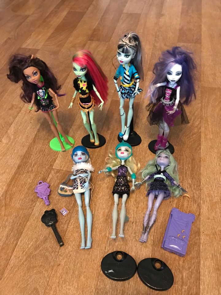 8xMonster High Puppen mit Accessoires in Aachen